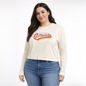 HOLLISTER California Long Sleeve T-shirt in Color Cream